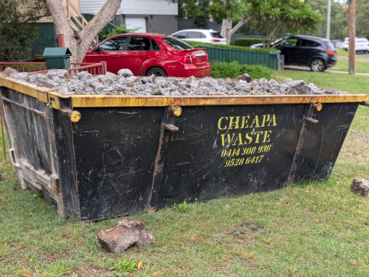 Skip Bin On Grass Verge